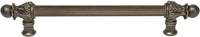 Acanthus 9'' cc with 5/8'' reeded center long pull Romanesque style in Antique Brass. 5551R-3