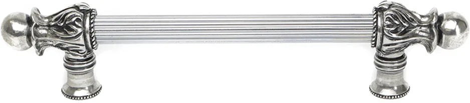 Acanthus 9'' cc with 5/8'' reeded center long pull Romanesque style in Chalice. 5551R-9