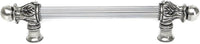 Acanthus 9'' cc with 5/8'' reeded center long pull Romanesque style in Chalice. 5551R-9
