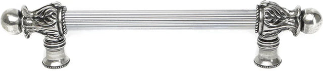 Acanthus 9'' cc with 5/8'' reeded center long pull Romanesque style in Chalice. 5551R-9