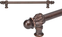 Acanthus 12'' cc with 5/8'' smooth center long pull Romanesque style 5552-22