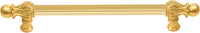 Acanthus 12'' cc with 5/8'' reeded center long pull Romanesque style in Gilded Mercury. 5552R-8