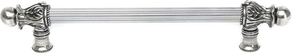 Acanthus 12'' cc with 5/8'' reeded center long pull Romanesque style in Chalice. 5552R-9