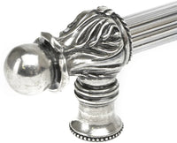 Acanthus 12'' cc with 5/8'' reeded center long pull Romanesque style in Chalice. 5552R-9
