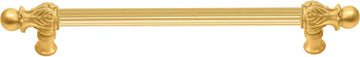 Acanthus 18'' cc with 5/8'' reeded center long pull Romanesque style in Gilded Mercury. 5553R-8