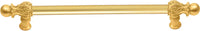 Acanthus 22'' cc with 5/8'' smooth center long pull Romanesque style in Gilded Mercury. 5554-8