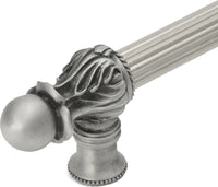 Acanthus 6'' cc with 5/8'' reeded center long pull Romanesque style with center brace 5555R-11