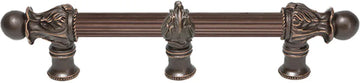 Acanthus 6'' cc with 5/8'' reeded center long pull Romanesque style with center brace 5555R-22