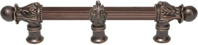 Acanthus 6'' cc with 5/8'' reeded center long pull Romanesque style with center brace 5555R-22