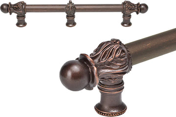 Acanthus 9'' cc with 5/8'' smooth center long pull Romanesque style with center brace 5556-22