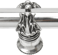 Acanthus 9'' cc with 5/8'' smooth center & center brace long pull Romanesque style in Chalice. 5556-9