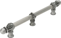 Acanthus 9'' cc with 5/8'' reeded center long pull Romanesque style with center brace 5556R-11