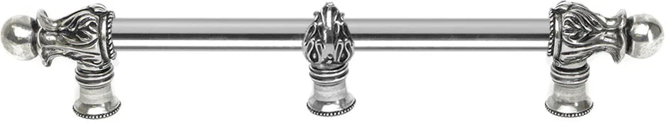 Acanthus 12'' cc with 5/8'' smooth center & center brace long pull Romanesque style in Chalice. 5557-9