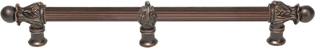 Acanthus 12'' cc with 5/8'' reeded center long pull Romanesque style with center brace 5557R-22