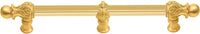 Acanthus 12'' cc with 5/8'' reeded center & center brace long pull Romanesque style in Gilded Mercury. 5557R-8