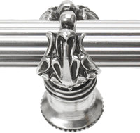 Acanthus 12'' cc with 5/8'' reeded center & center brace long pull Romanesque style in Chalice. 5557R-9