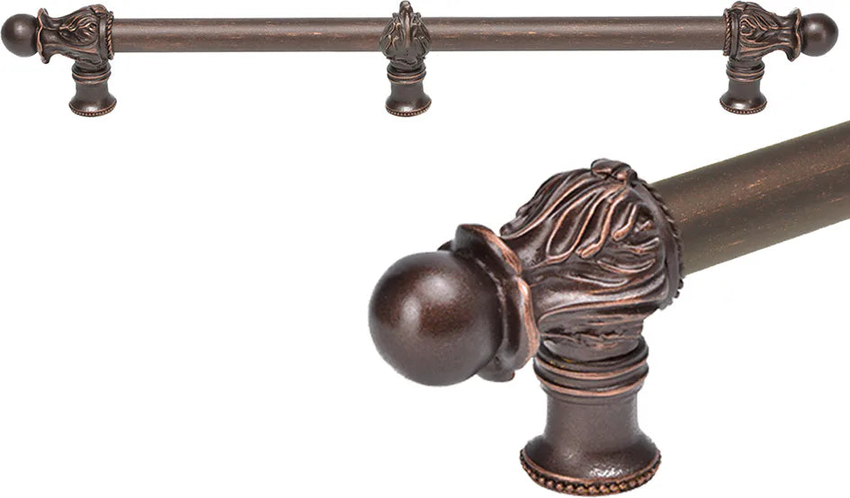 Acanthus 18'' cc with 5/8'' smooth center long pull Romanesque style with center brace 5558-22