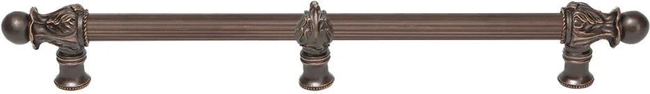 Acanthus 18'' cc with 5/8'' reeded center long pull Romanesque style with center brace 5558R-22