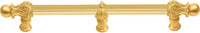 Acanthus 18'' cc with 5/8'' reeded center & center brace long pull Romanesque style in Gilded Mercury. 5558R-8