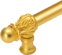 Acanthus 22'' cc with 5/8'' smooth center & center brace long pull Romanesque style in Gilded Mercury. 5559-8