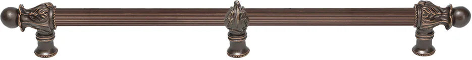 Acanthus 22'' cc with 5/8'' reeded center long pull Romanesque style with center brace 5559R-22