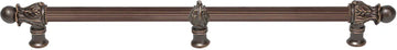 Acanthus 22'' cc with 5/8'' reeded center long pull Romanesque style with center brace 5559R-22