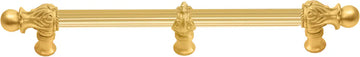 Acanthus 22'' cc with 5/8'' reeded center & center brace long pull Romanesque style in Gilded Mercury. 5559R-8