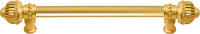 Cricket Cage 6'' cc with 5/8'' smooth center long pull large finial in Gilded Mercury. 5570-8