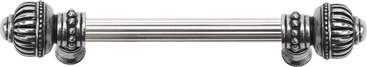 Cricket Cage 6'' cc with 5/8'' reeded center long pull large finial in Chalice. 5570R-9