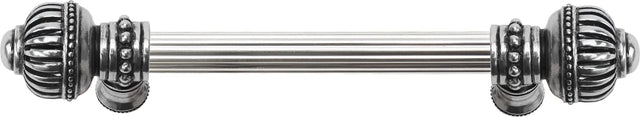 Cricket Cage 6'' cc with 5/8'' reeded center long pull large finial in Chalice. 5570R-9