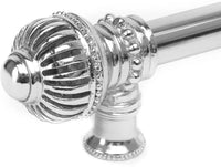 Cricket Cage 12'' cc with 5/8'' smooth center long pull large finial in Platinum. 5572-24