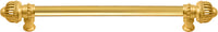 Cricket Cage 12'' cc with 5/8'' smooth center long pull large finial in Gilded Mercury. 5572-8