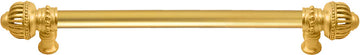 Cricket Cage 12'' cc with 5/8'' smooth center long pull large finial in Gilded Mercury. 5572-8