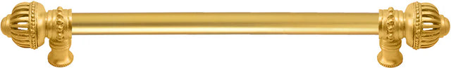 Cricket Cage 12'' cc with 5/8'' smooth center long pull large finial in Gilded Mercury. 5572-8