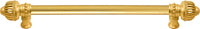 Cricket Cage 18'' cc with 5/8'' smooth center long pull large finial in Gilded Mercury. 5573-8