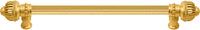 Cricket Cage 18'' cc with 5/8'' reeded center long pull large finial in Gilded Mercury. 5573R-8