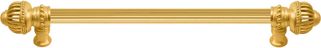 Cricket Cage 18'' cc with 5/8'' reeded center long pull large finial in Gilded Mercury. 5573R-8