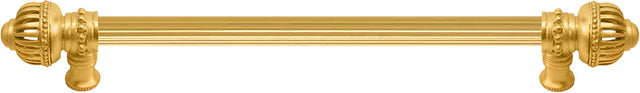Cricket Cage 22'' cc with 5/8'' reeded center long pull large finial in Gilded Mercury. 5574R-8