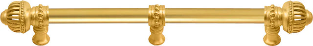 Cricket Cage 18'' cc with 5/8'' smooth center long pull & center brace large finial in Gilded Mercury. 5578-8
