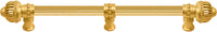 Cricket Cage 18'' cc with 5/8'' reeded center long pull & center brace large finial in Gilded Mercury. 5578R-8