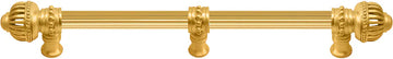 Cricket Cage 18'' cc with 5/8'' reeded center long pull & center brace large finial in Gilded Mercury. 5578R-8