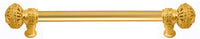Juliane Grace 9'' cc with 5/8'' smooth center long pull large finial in Gilded Mercury. 5601-8