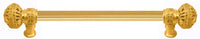Juliane Grace 9'' cc with 5/8'' reeded center long pull large finial in Gilded Mercury. 5601R-8
