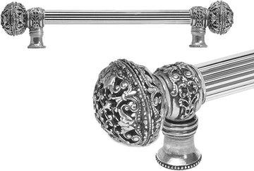 Juliane Grace 9'' cc with 5/8'' reeded center long pull large finial in Chalice. 5601R-9