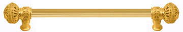 Juliane Grace 12'' cc with 5/8'' reeded center long pull large finial in Gilded Mercury. 5602R-8