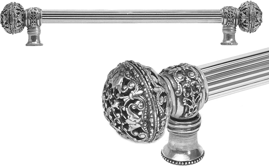 Juliane Grace 12'' cc with 5/8'' reeded center long pull large finial in Chalice. 5602R-9