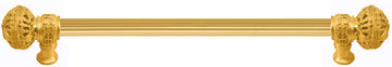 Juliane Grace 18'' cc with 5/8'' reeded center long pull large finial in Gilded Mercury. 5603R-8