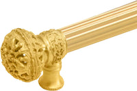 Juliane Grace 18'' cc with 5/8'' reeded center long pull large finial in Gilded Mercury. 5603R-8