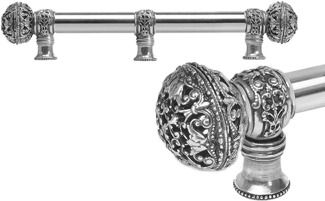 Juliane Grace 9'' cc with 5/8'' smooth center long pull & center brace large finial in Chalice. 5606-9