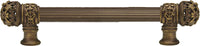 Juliane Grace 6'' cc with 5/8'' reeded center long pull small finial in Antique Brass. 5610R-3